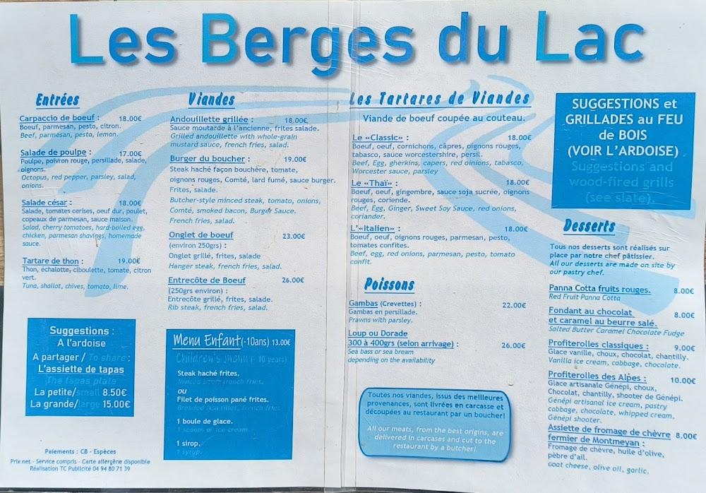 Restaurant "Les Berges du Lac" - Menu Image 3